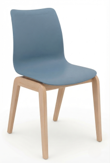 Chaise 4 pieds Adell - coque résine de synthèse